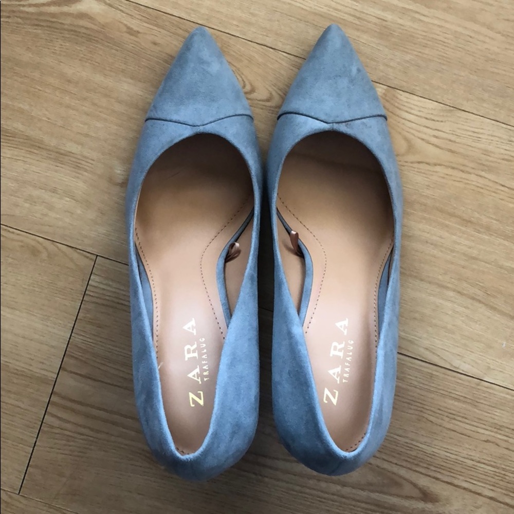 Zara Suede babyblue heals